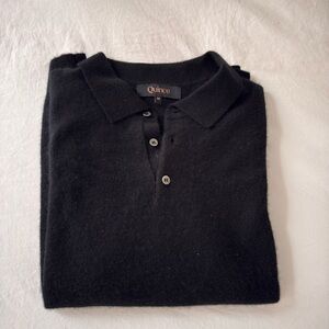 Quince 100% Cashmere Long-sleeve Black Polo